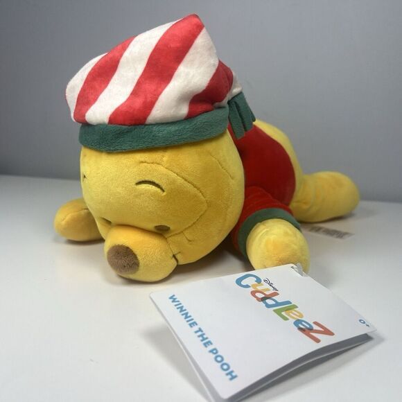 2022 Disney Parks Holiday Christmas Cuddleez Winnie The Pooh 13” Plush New - Picture 1 of 8